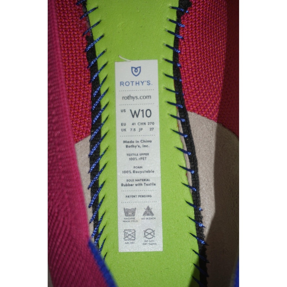 Rothy's The Point Ballet Flats Hot Pink Knit Washable Women's Size 10 - Picture 7 of 7